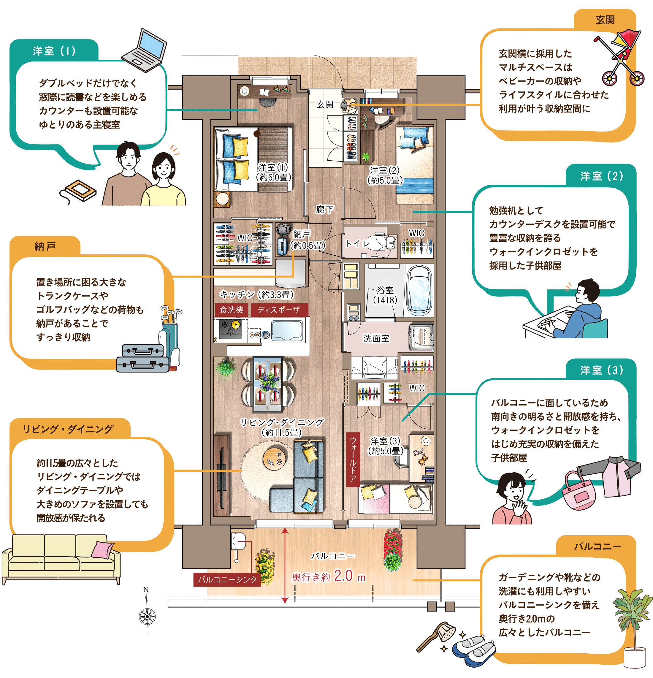 イラスト間取り図